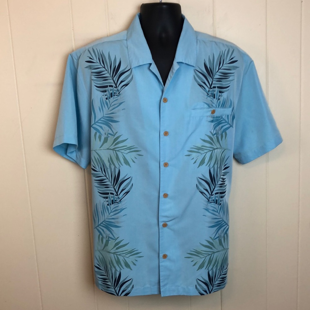 Scandia Woods Shortsleeved Buttondown Hawaiian Shirt Tropical Casual Sz L